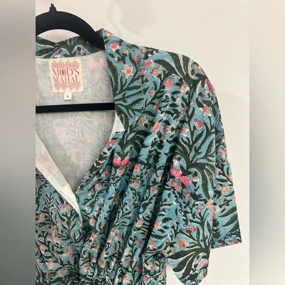 Floral Block print Dress Size XL - Picture 1 of 4